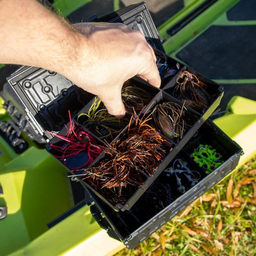 YakAttack TracPak Tray – 4x2 Half-Depth Insert | 8-Compartment Storage Trays for TracPak Box | 2 Pack with Stacking Tabs | Kayak Tackle & Tool Organizer | Made in USA