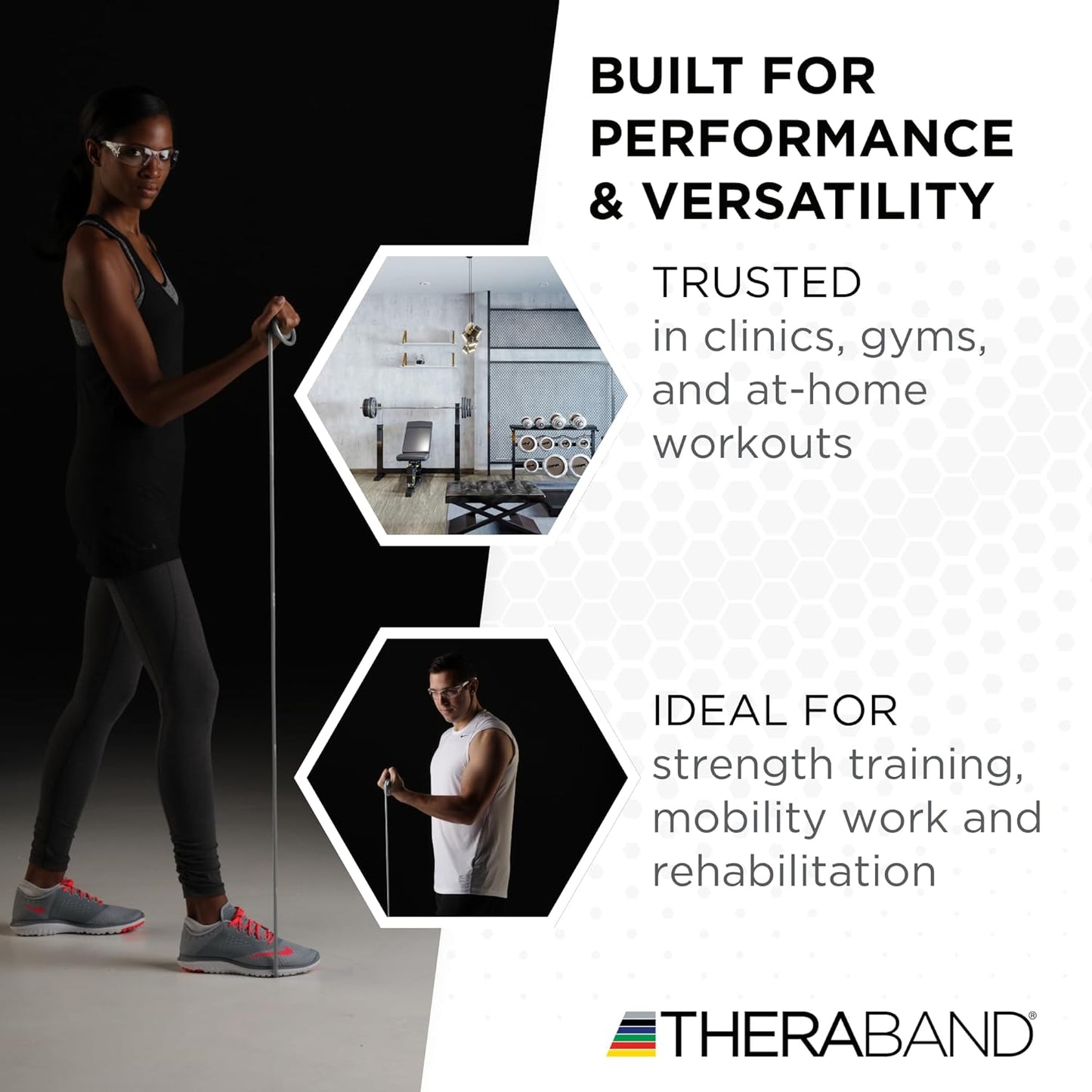 THERABAND Latex Resistance Tubing, Green, Heavy, Level 3, 100 ft Roll, Professional Grade Resistance Band for Exercise, Upper and Lower Body Workouts, Cut-to-Length, Color-Coded Levels