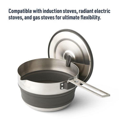 Sea to Summit Detour Stainless Steel Collapsible Pouring Pot, 1.8 Liters