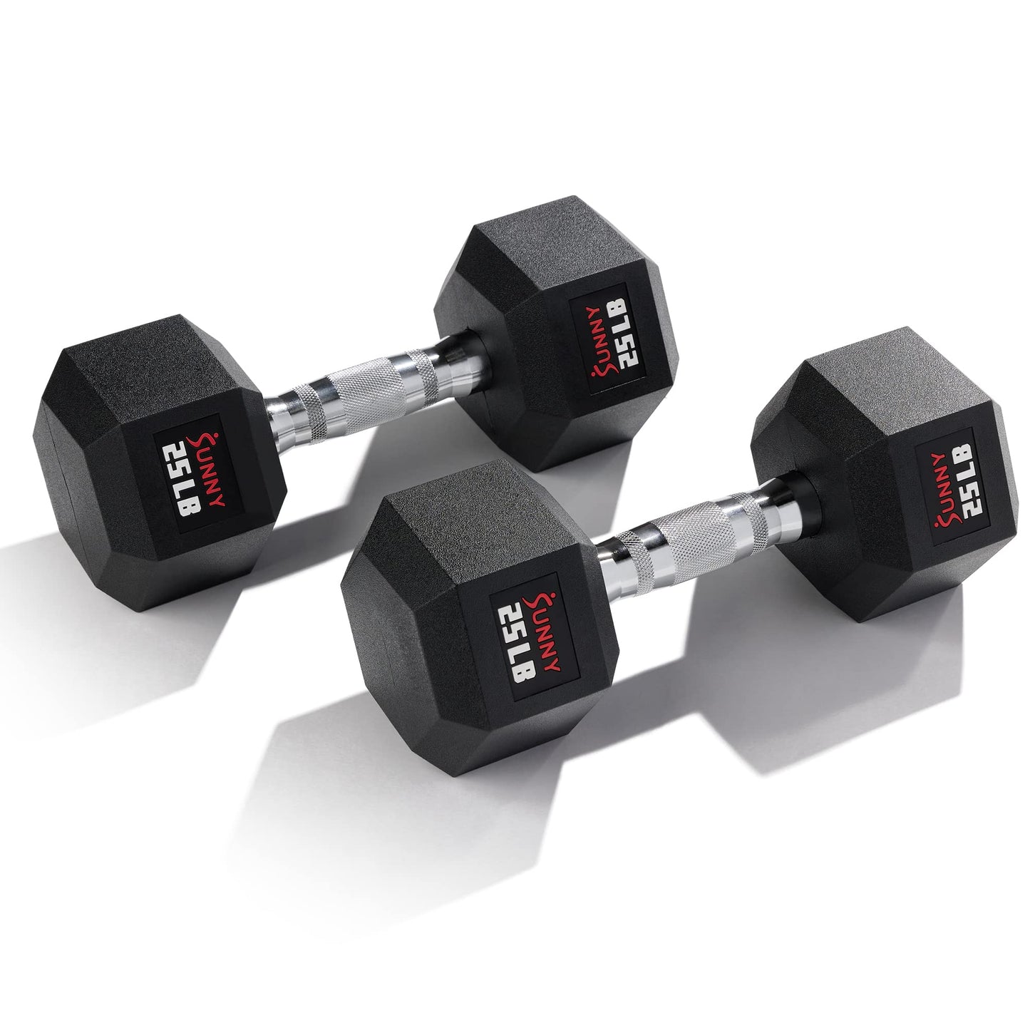 Sunny Health & Fitness Core Fit Hex Style Dumbbell 11.3 KG / 25 LBS (Pair) - SF-DB03-25