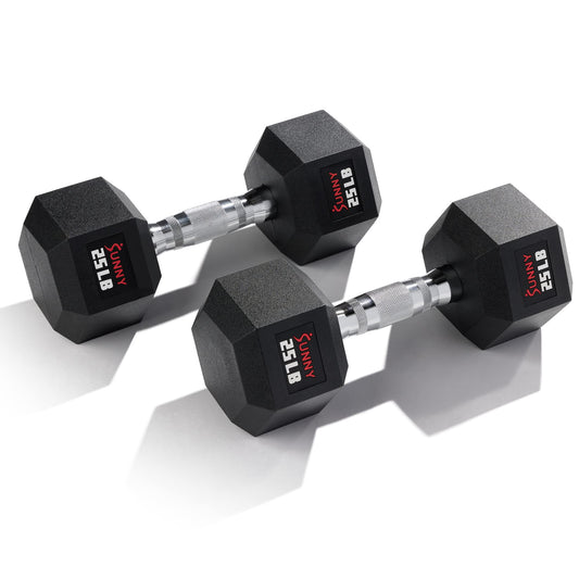 Sunny Health & Fitness Core Fit Hex Style Dumbbell 11.3 KG / 25 LBS (Pair) - SF-DB03-25
