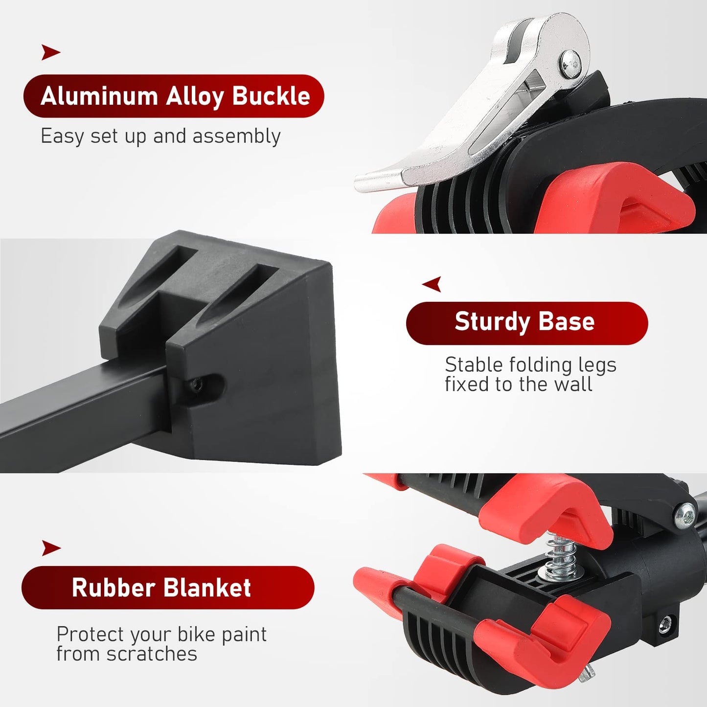 ATPEAM Wall Mounted Bike Repair Stand Bike Clamp Foldable Heavy Duty Bicycle Maintenance Rack