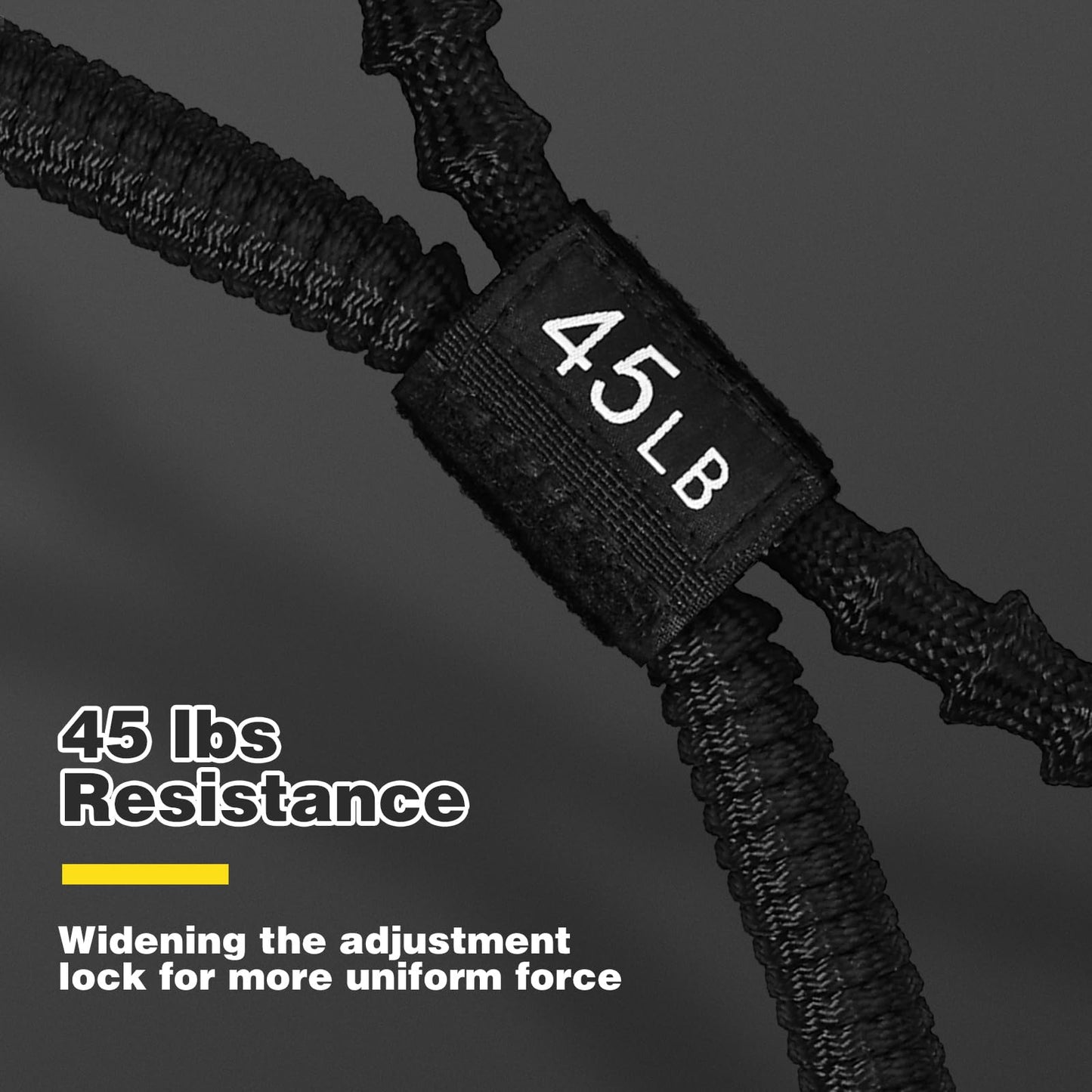8-Shaped Resistance Band of 45 lbs, Detachable Buckle Hooks, Honeycomb Grips & Foot Pedal for Shoulder, Chest & Leg Training - Yoga Rope, Figure 8 Fitness Resistance Bands with Handles