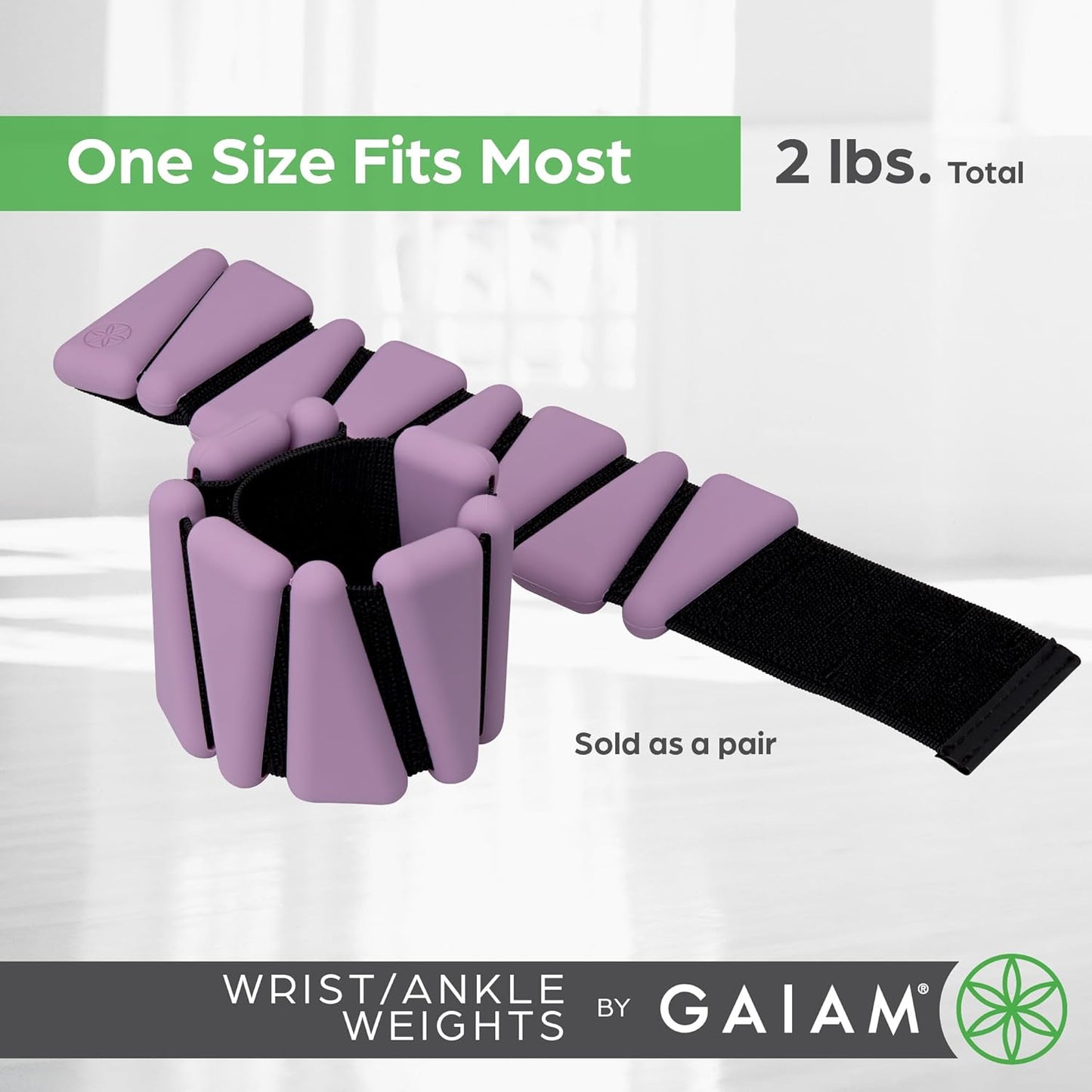 Gaiam Wrist and Ankle Weights, Wearable Bracelet to Strengthen