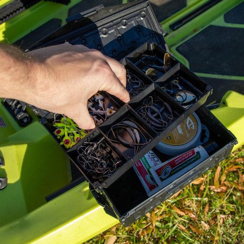 YakAttack TracPak Tray – 4x2 Half-Depth Insert | 8-Compartment Storage Trays for TracPak Box | 2 Pack with Stacking Tabs | Kayak Tackle & Tool Organizer | Made in USA