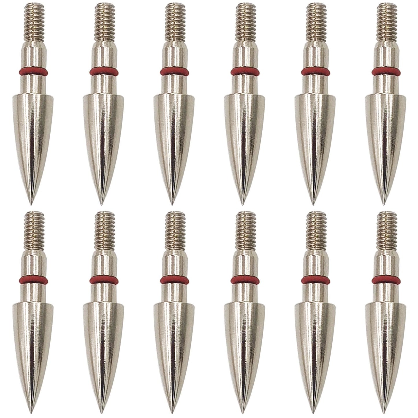 Archery Field Points Practice Field Tips100/125/150/200/300 Grains Archery Target Practice Hunting Broadheads Points Arrow Tip for Recurve Compound Bow Standard Threaded Screw-in Arrow (100)