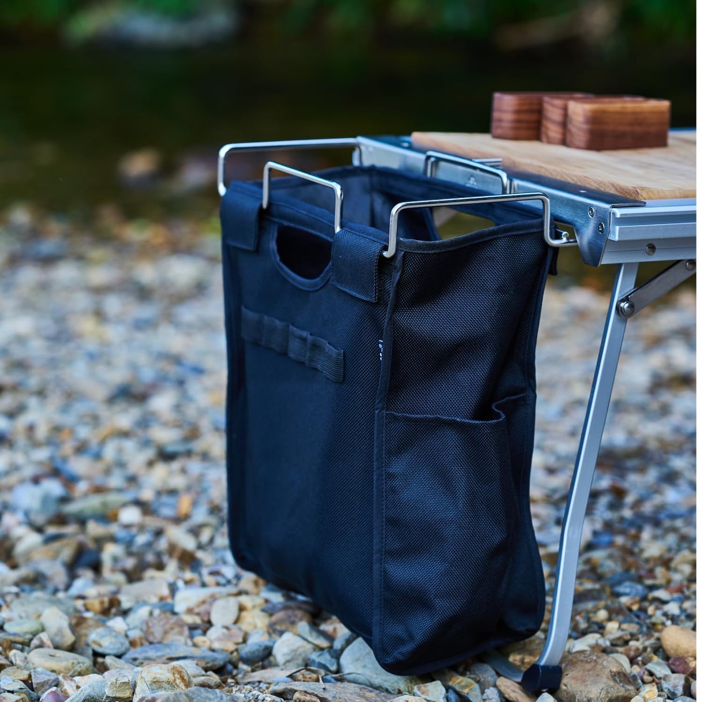 AREFFA Portable Outdoor Storage Bag - Waterproof Side Pockets for Camping Table, Organizes Utensils & Accessories