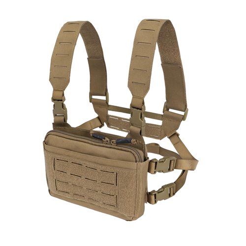 IDOGEAR Tactical Chest bag with Insert 5.56/7.62 Mag Pouch Recon Kit Kangaroo Chest bag Utility Laser-cut MOLLE Hook-and-Loop Accessory Bag Admin Pouch for Military Airsoft(Coyote Brown)