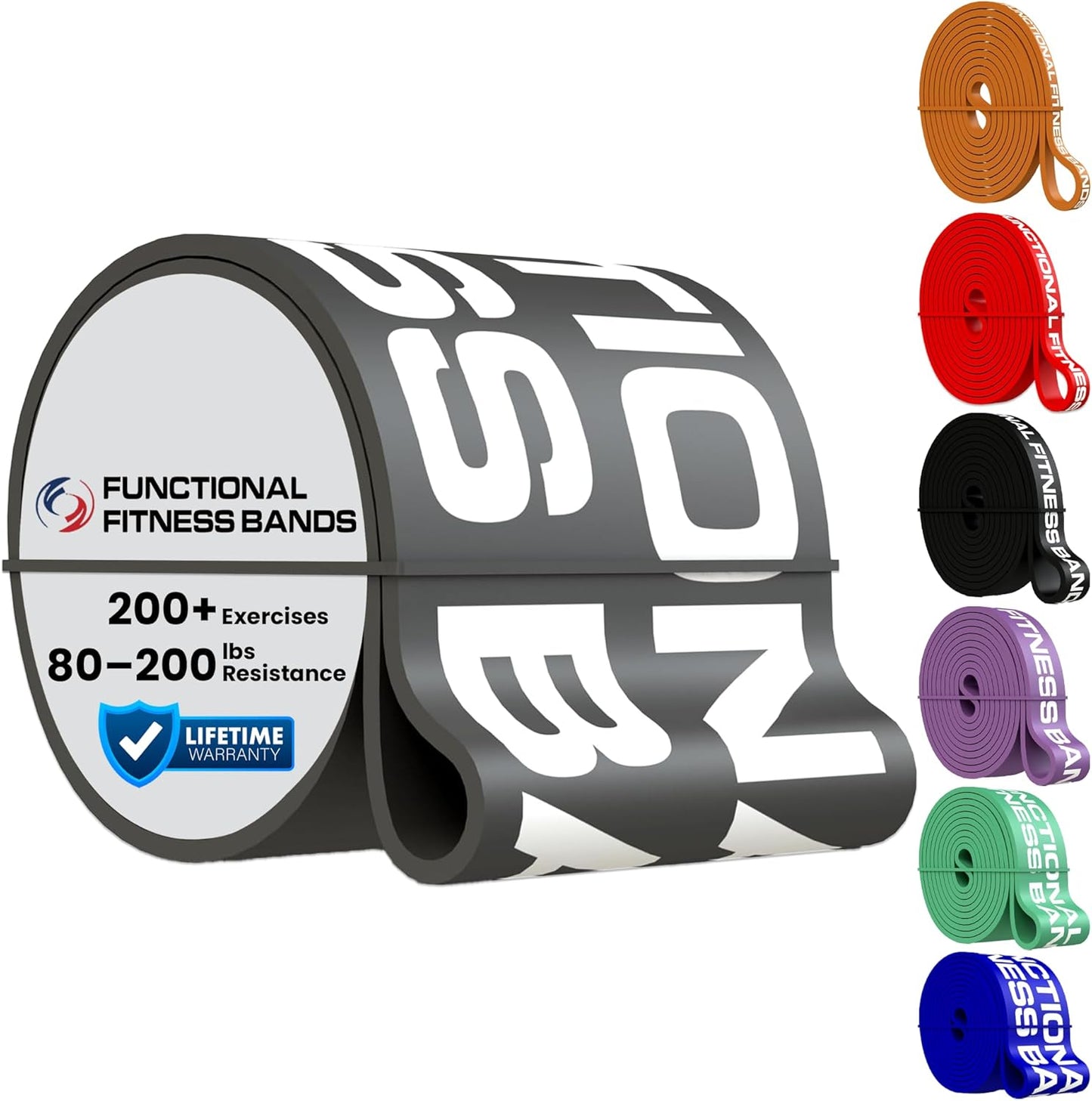 Pull Up Resistance Bands for Functional Fitness | 5-15 lbs Stretch Bands for Workouts
