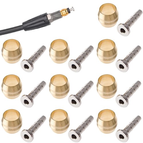 VANSIHO Bicycle Brake Olive and Brass Insert Kit - Essential Components for Shimano BH90 Avid Sram Hydraulic Disc Brake Systems - Pack of 10