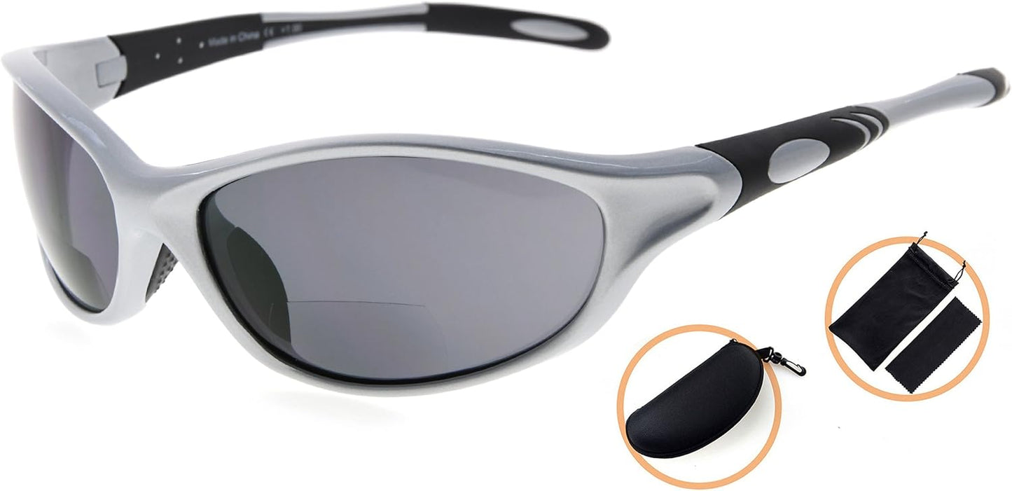 Eyekepper TR90 Frame Bifocal Sports Sunglasses Baseball Running Fishing Driving Golf Softball Hiking Sunshine Readers