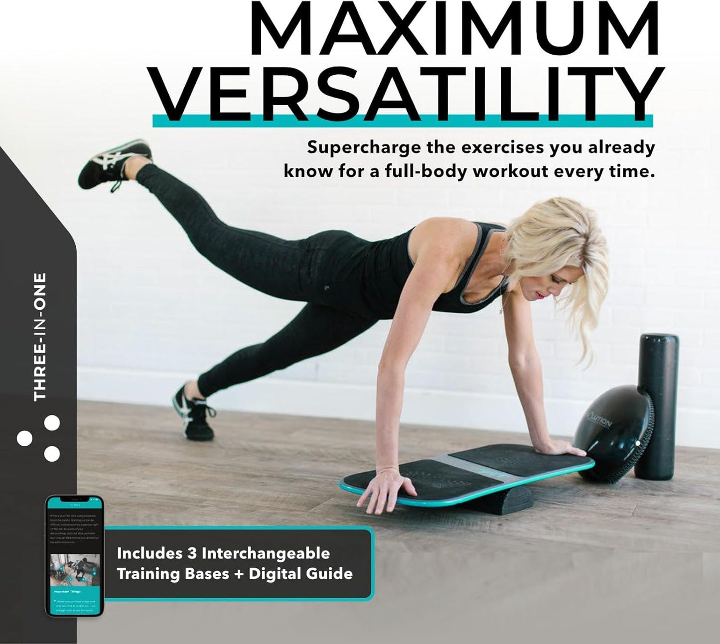 3-in-1 Revbalance FIT Balance Board - Versatile Exercise Training System