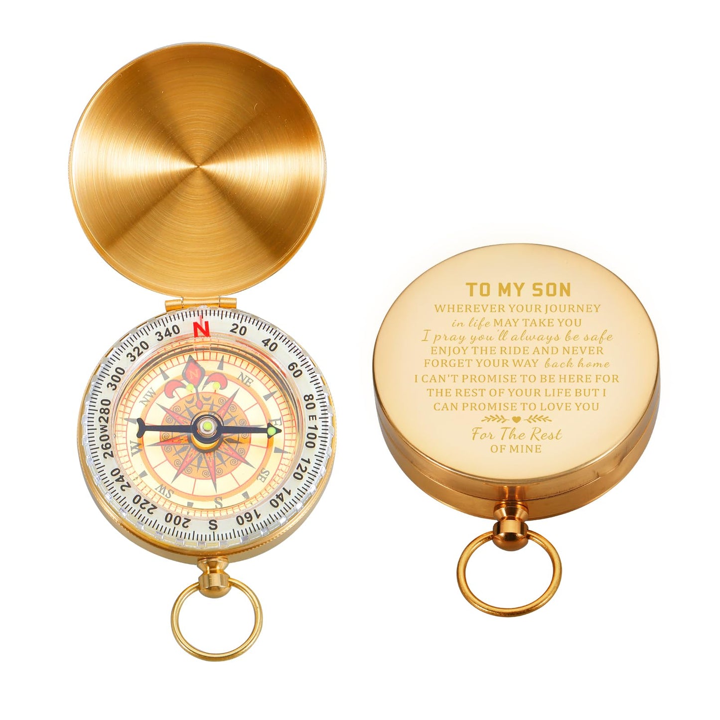 for College Guys, for 18 Year Old Boy, Compass Graduation Gift for Sons Adult, Compass for Kids, First Communion Gifts for Boys, Baptism Christian Inspiration Gift for Grandson