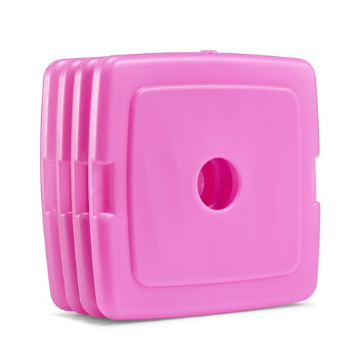 Cool Coolers by Fit & Fresh Slim Ice Pack Bundle (4 Pack + 4 Pack XL) for Lunch Boxes, Coolers, Camping & Beach - Purple & Multi