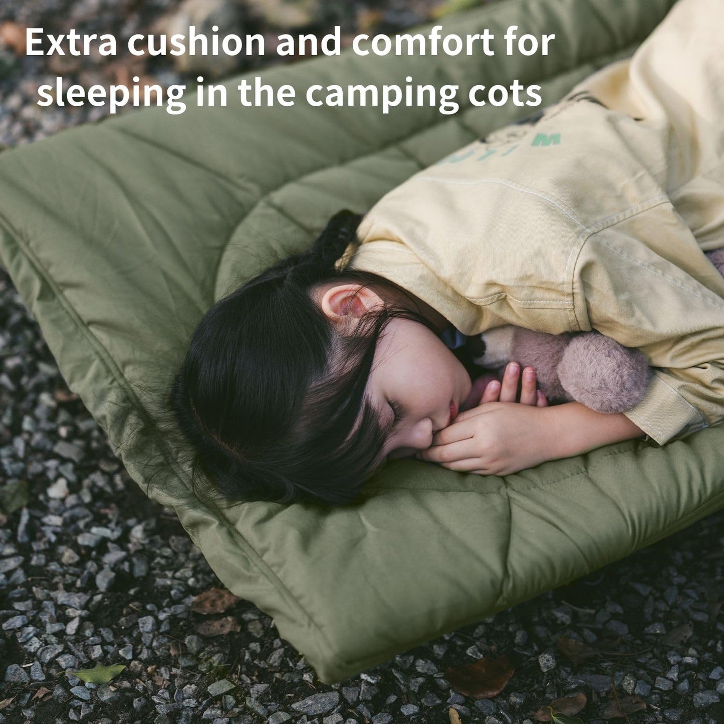 Naturehike Cot Mattress Pad, Sleeping Cot Pads, Comfortable Lightweight Cot Mat, Cotton Soft Warm Thick Camping Cot Pad, for Outdoor & Hiking, Snap Fasteners on The Bottom, with Storage Bag