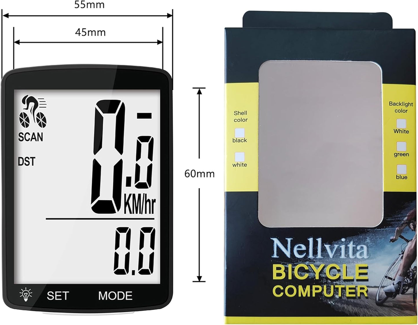 Wireless Bike Computer, 20 Multi-Functions, Real Waterproof Bicycle Speedometer, Cycling Odometer with 3'' Large LCD Display(Simple to Read), Easy to Use