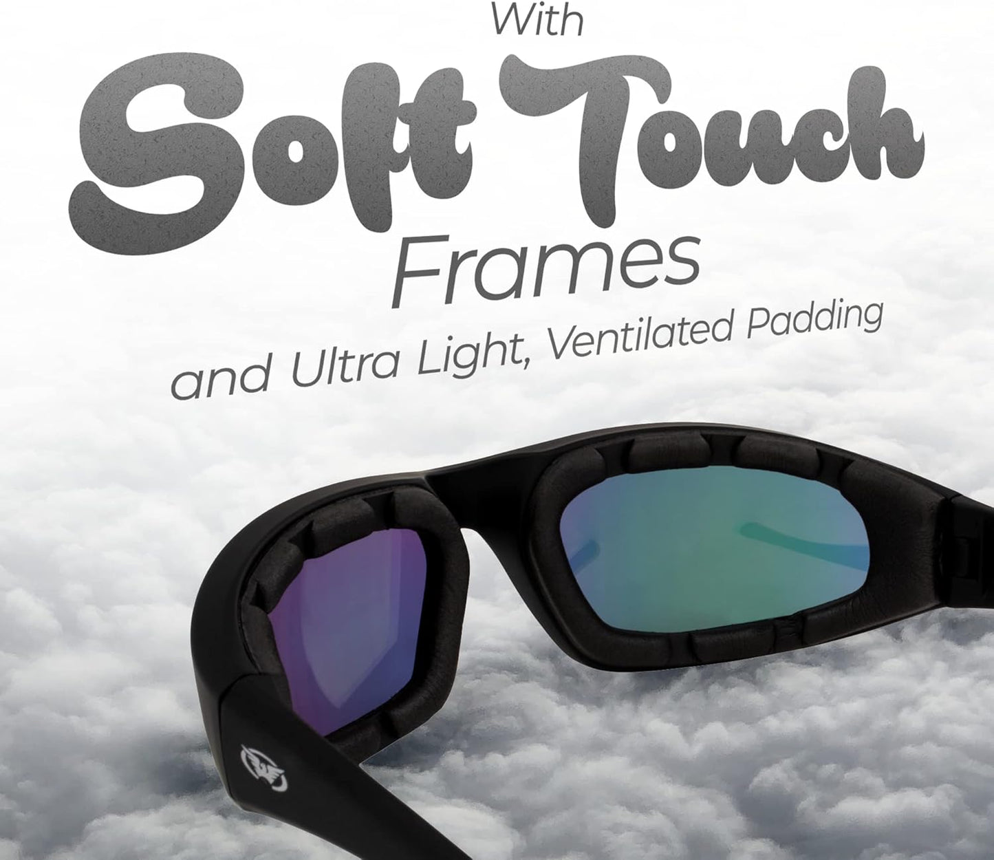 Global Vision Eyewear Black Frame Kickback Riding Glasses with GT Lenses