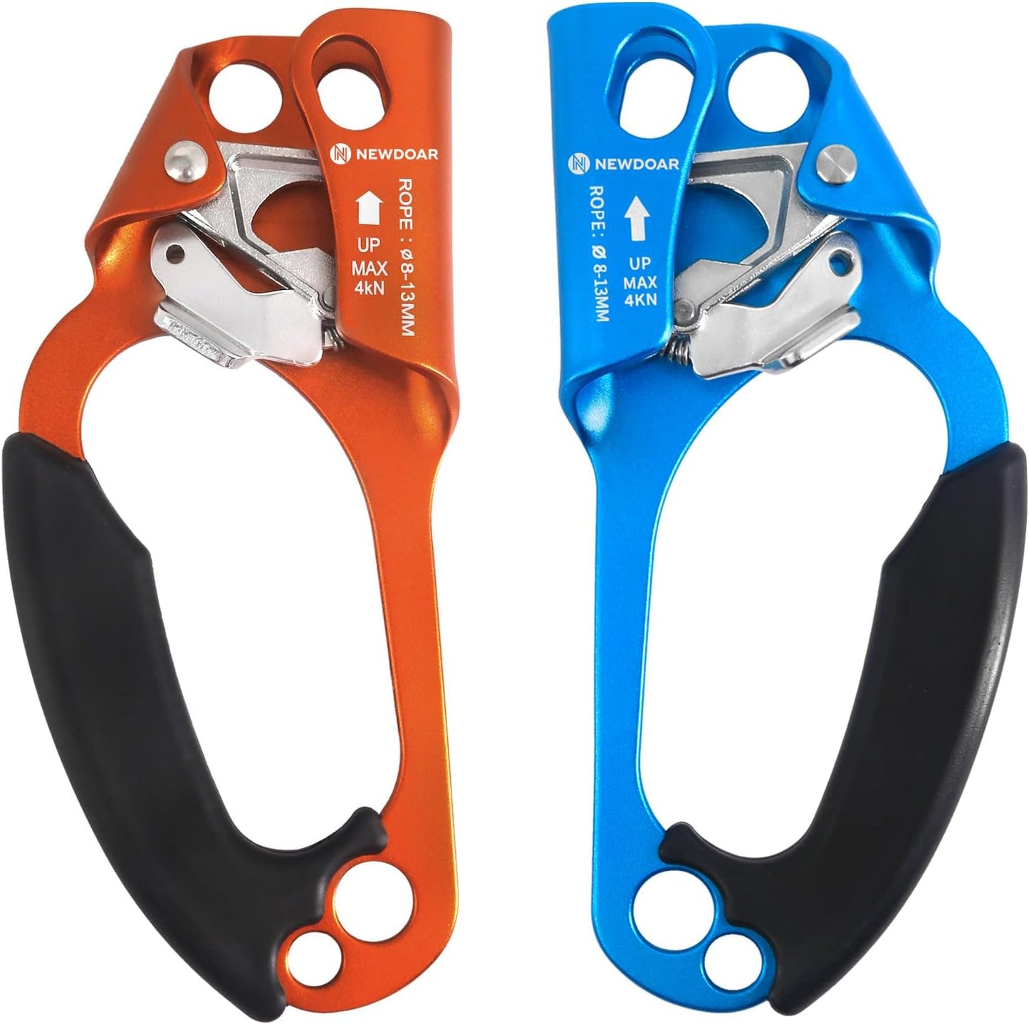 NewDoar UIAA & CE Certified Hand Ascender Rock Climbing Tree Arborist Rappelling Gear Equipment Rope Clamp for 8~13MM Rope