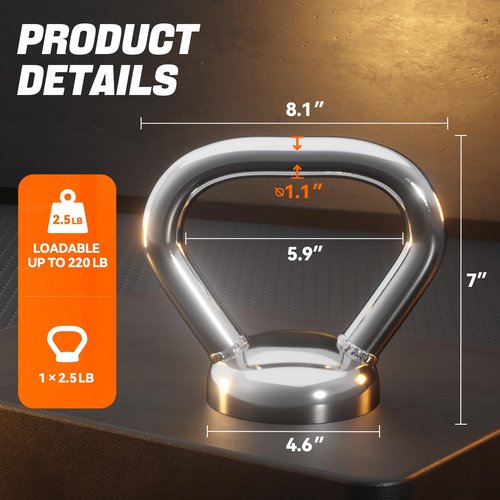 Northdeer Kettlebell Handle Steel Grip 10LB - Compatible with Northdeer Steel Weights