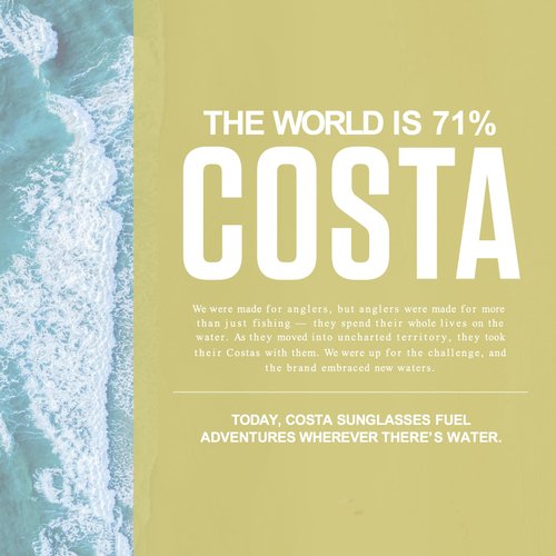 Costa Del Mar Sunglasses for Men - Reefton PRO Mens Polarized Sunglasses - Fishing, Boating & Beach UV Protection - Size 63 - Matte Black/Gold Mirror 580G