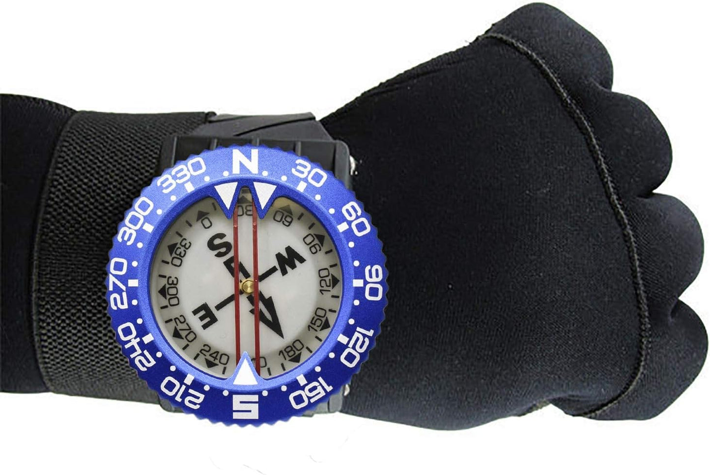 Scuba Choice Diving Deluxe Wrist Compass – 2.3” Display, Accurate Underwater Navigation, 15” Strap, Depth Rated 80m, 25° Tilt, Durable -5°C to 55°C, Made in Taiwan