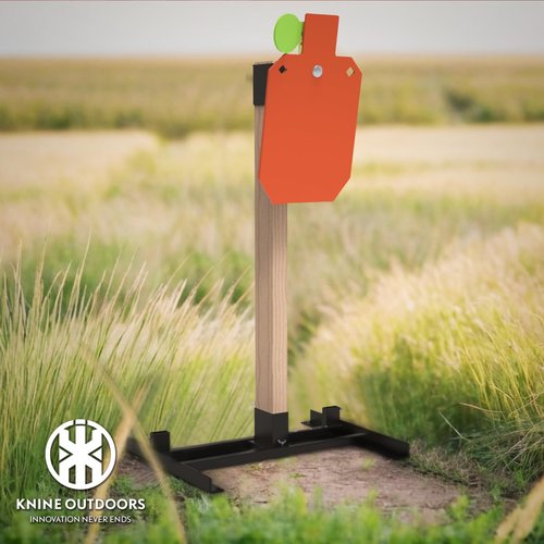 KNINE OUTDOORS Target Stand System 12x20 inch AR500 Steel Hostage Reactive Shooting Target 3/8" Thick with 2x4 Target Stand Kit (12x20 inch and 3/8" Thick Target Stand System)