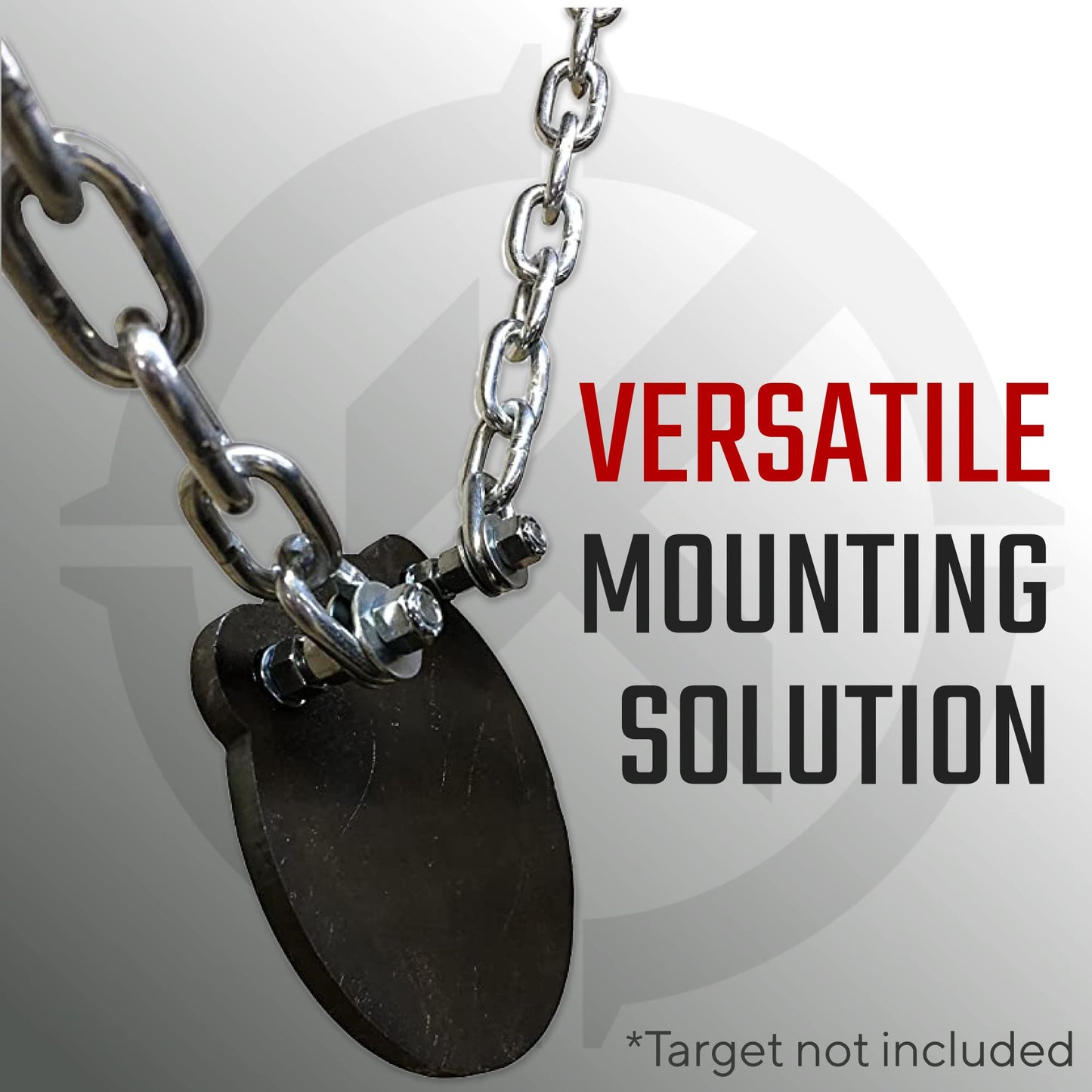 KRATE Tactical 13" Chain Kit (2-Pack) - AR500 Steel Shooting Target Mounting Hardware - 1/4" Grade 30 Proof Steel Chains for AR500 Metal Target Hanger Mount for Precision Shooting