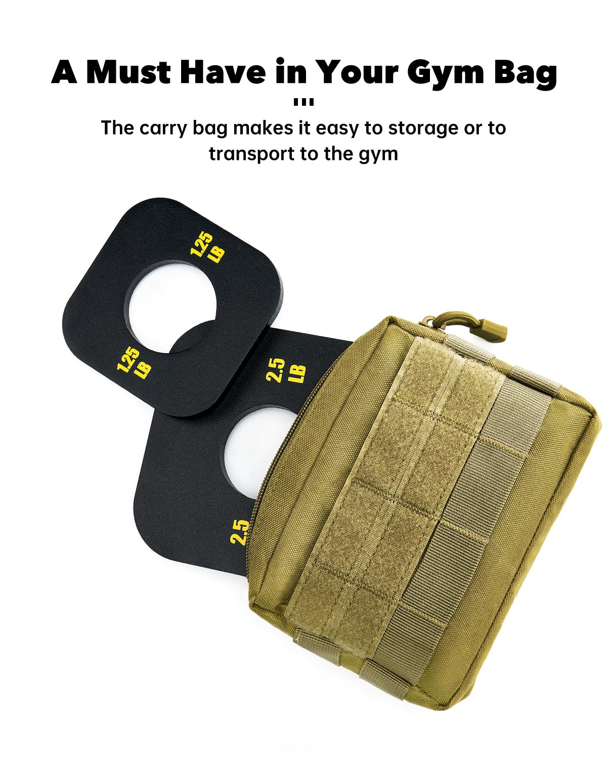 4 Piece Olympic Fractional Weight Plates Set 1.25LB 2.5LB Carbon Steel Change Plates for Weightlifting