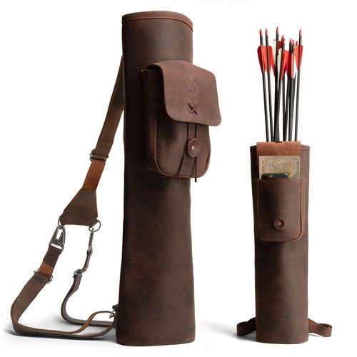 Rectangular Back Quiver with Adjustable Straps, Handmade Arrow Quiver Holder for Arrows, Archery Sports, Bow Hunting, Target Shooting, Archery Quiver, Backpack Quiver Arrow Bag for Arrow Quivers
