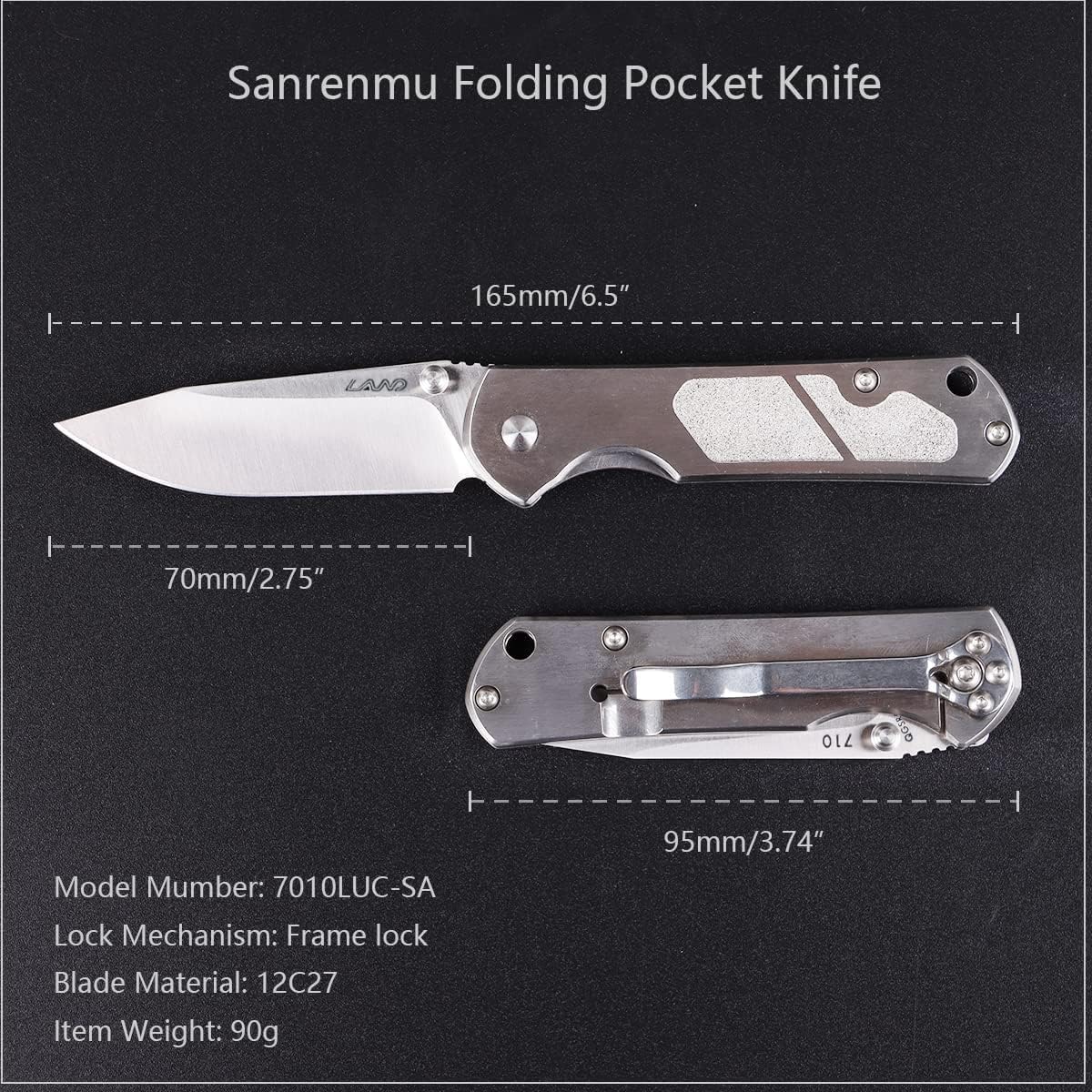 Sanrenmu New 7010 8CR14Mov Blade Steel Handle Outdoor Camping Survival Hunting Utility Knife Super Military EDC Pocket Tool 710
