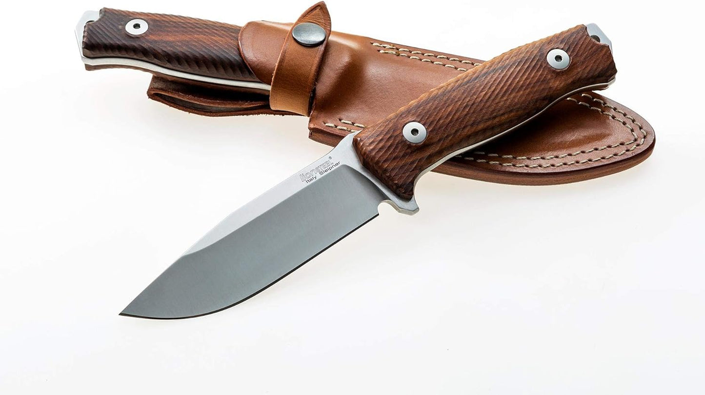LionSTEEL M5 Fixed Blade Outdoor and Camp Knife – Sleipner Steel Blade, Wood, G10 or Micarta Handles, Torx T8 Screws, Sheath Included