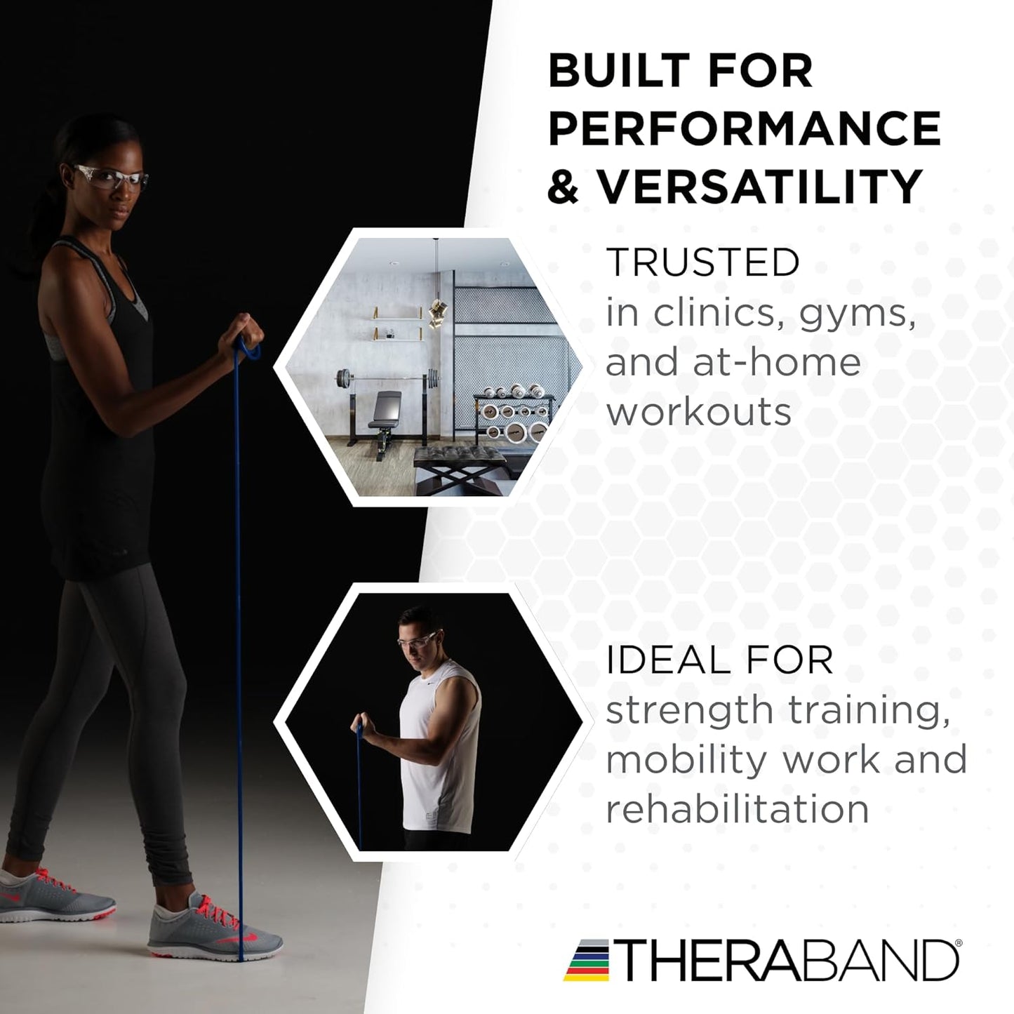 THERABAND Latex Resistance Tubing, Green, Heavy, Level 3, 25 ft Roll, Professional Grade for Upper and Lower Body Workouts, Cut-to-Length, Color-Coded Resistance Levels