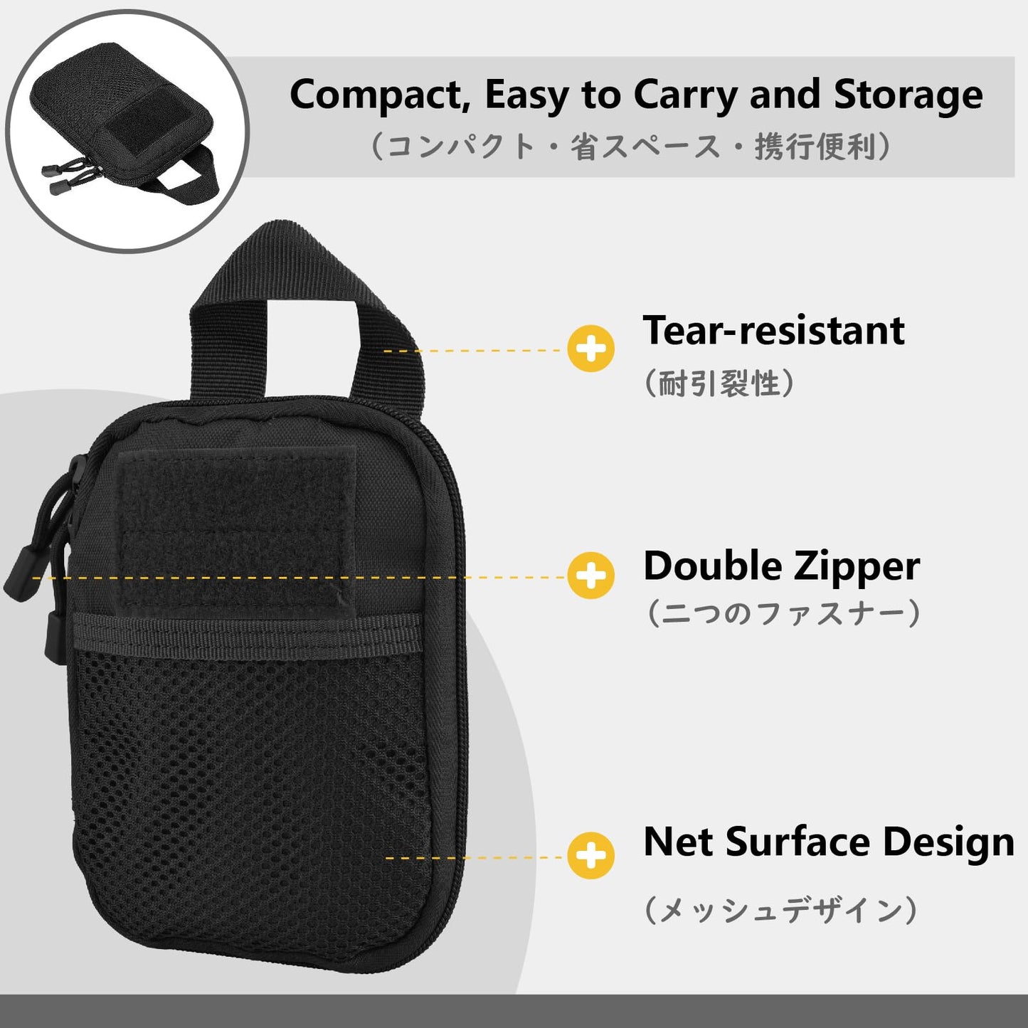 JEELAD Molle Pouches Tactical Pouches EDC Tool Bag Hanging Waist Bag Military Carry Accessory Belt Utility Pouch (Green)