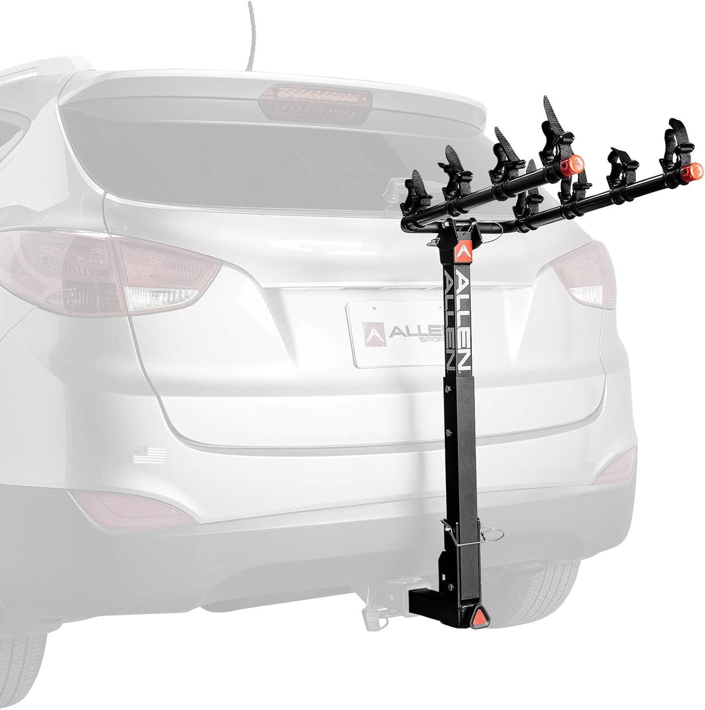 Allen Sports Deluxe Locking Quick Release 4-Bike Carrier for 2 Inch Hitch, Model 542QR, Black