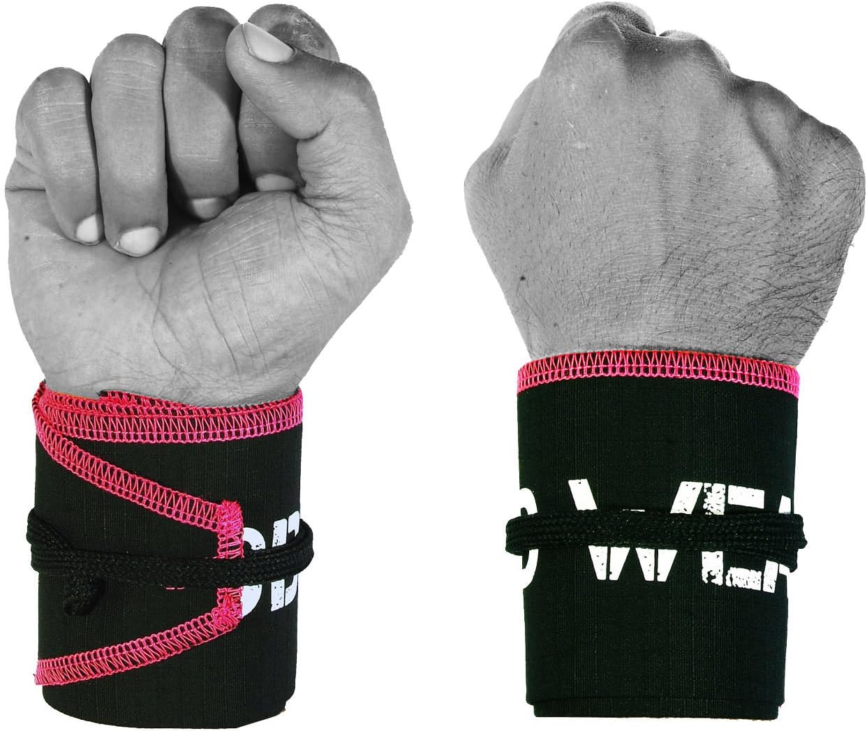 Powerlifting Wrist Wraps for Strength Training & CrossFit - One Size Fits All