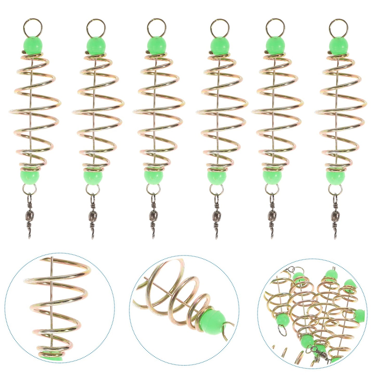 BESPORTBLE 24Pcs Method Feeders Carp Fishing Carp Bait Holder with Luminous Beads, Fishing Equipment for Enthusiasts and Competitors