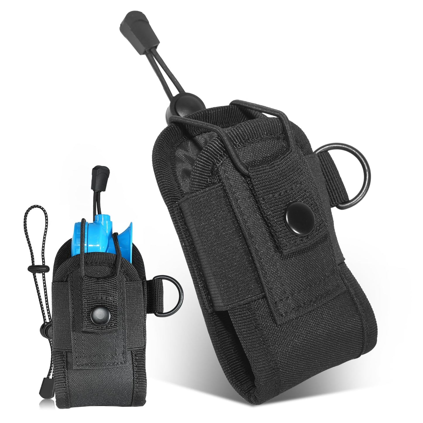 JIUSAIRUI Air Horn Holder for Boating – One-Handed Quick-Access Holder for Backpack Straps, Belts & Life Jackets, Fits Bear Horn & Dog Air Horn, Holster Only (Horn Not Included) - Black