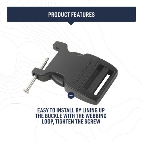 Sea to Summit Field Repair Buckle - Side Release, 1 Pin, 3-pack, 25mm / 1in