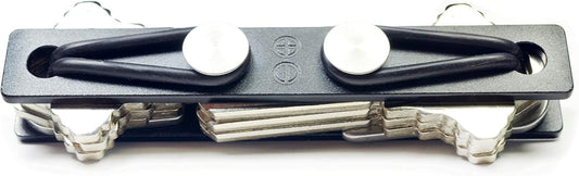 Tether Compact Key Organizer (Holds-up to 24 Keys and NEVER Loosens | TOOL-LESS) with Bottle Opener and Keychain Attachment