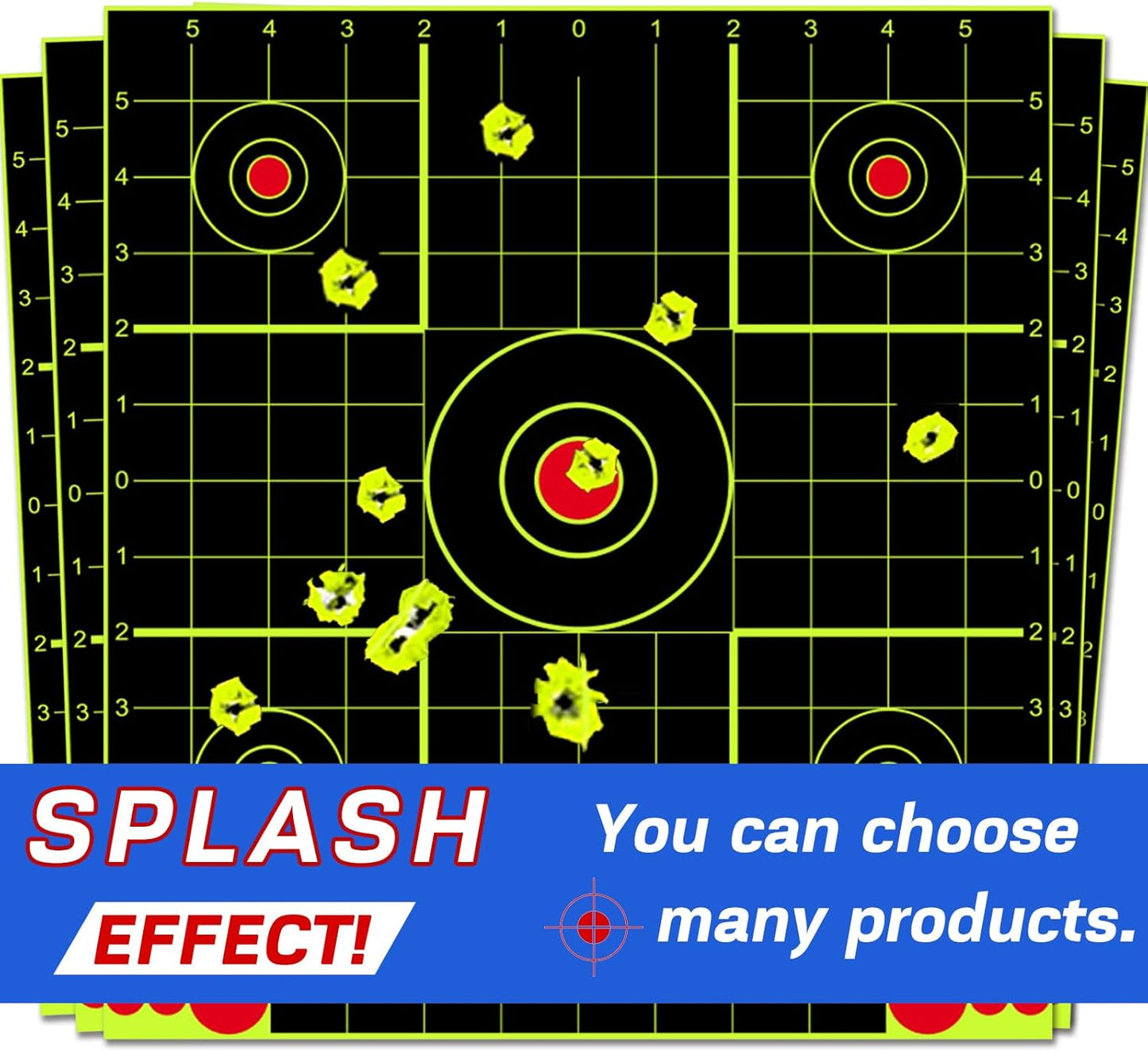 ATFLBOX 12x12 inch Splatter Paper Targets and Adhesive Target Papers.Shooting Outdoor and Indoor. Rective Shooting Targets for Air Gun - Rifle - Pistol - Airsoft - Air Rifle