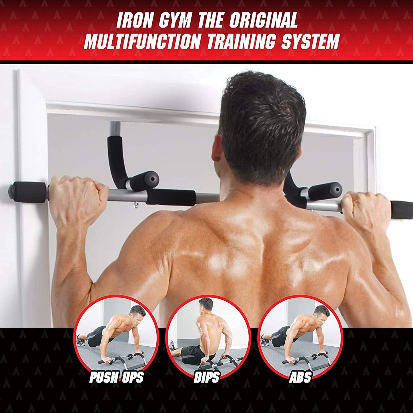 Pull-Up Bar - Total Upper Body Workout Bar for Doorway, Adjustable Width Locking, No Screws Portable Door Frame Horizontal Chin-up Bar, Fitness Exercise