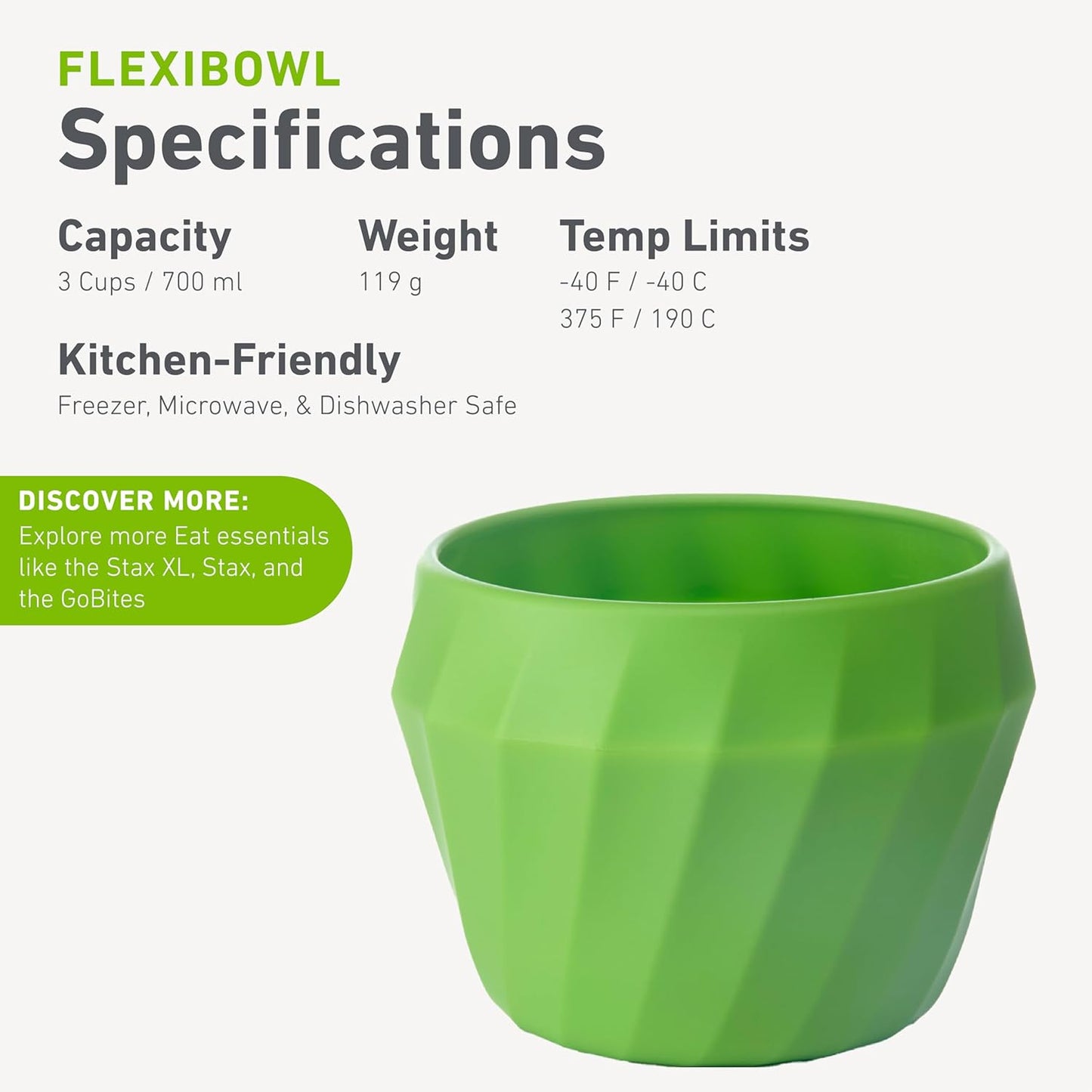 humangear Flexibowl | Convertible Camping Bowl | On the Go | Packable & Easy to Clean, Orange