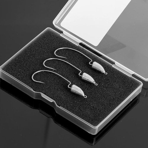 OJYDOIIIY Weedless Darter Swimbait Jig Heads, Bullet Style Weighted EWG Offset Hooks, 3/8oz - 12Pack