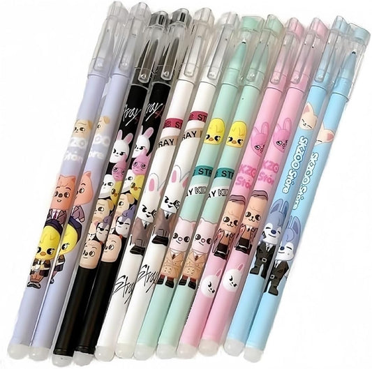 12 Pcs Pens Ballpoint Gel Pen Erasable Pen Black Ink Pens