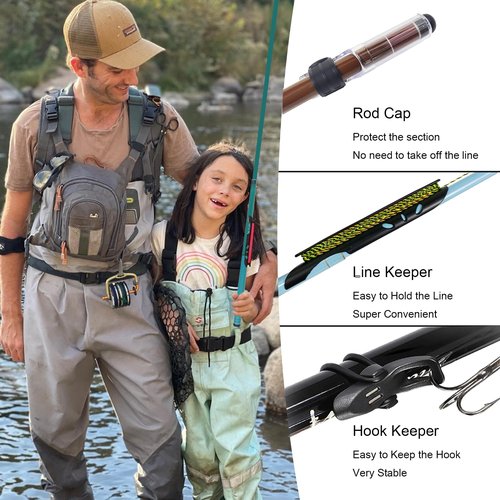 Aventik FreshStart Tenkara Fly Fishing Rod Combo(Green,2.4M/8FT)