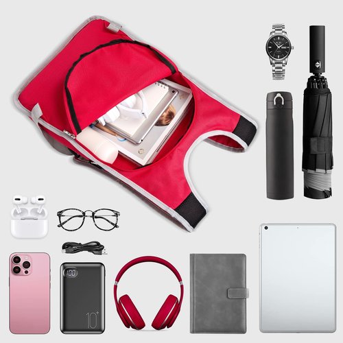 OMOUBOI Lightweight Gym Backpack for Unisex, Small Backpack for Sports, Cycling Backpack for Short Journey, Mini Backpack Fit for Running, Cycling(Red), Medium