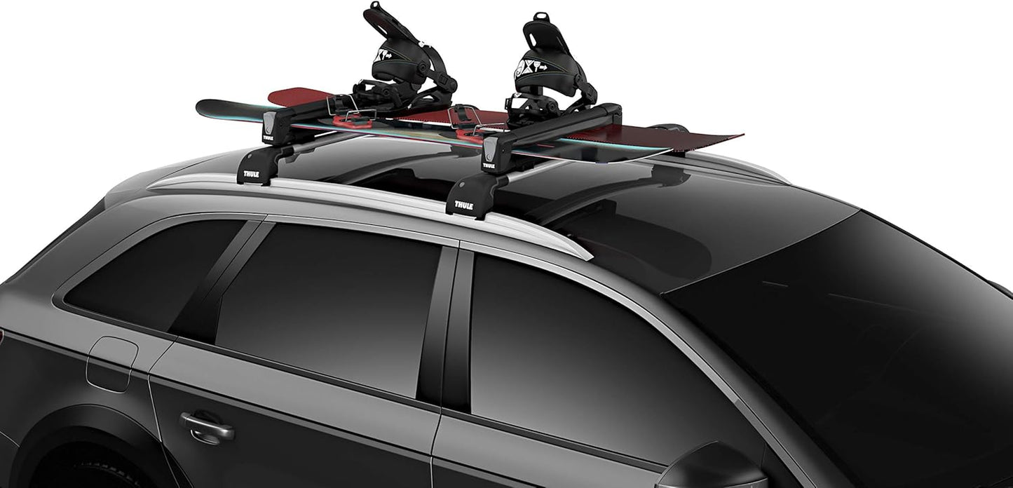 Thule SnowPack Ski/Snowboard Rack, Large (6 Pr/4 Boards), Black