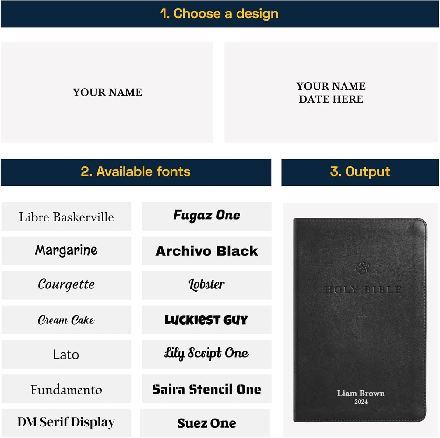Custom Personalized Pink ESV Bible | Small Text | Blush Pink Engraved Name | Faux Leather Premium Church Bible | English Standard Version Translation with Lay Flat Design