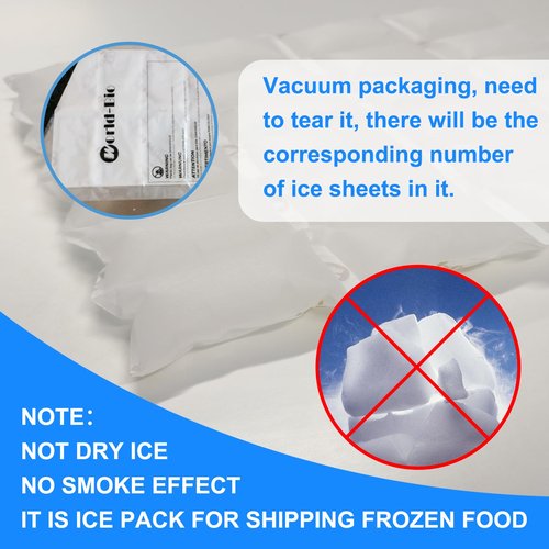 Ice Packs for Shipping Frozen Food, No Smoke Effect, 5 Sheets, Ice Packs for Coolers Long Lasting Reusable, Lunch Box Shipping Cold Pack Gel Freezer Packs Ice Blankets Sheets, 13.7"X7.2"
