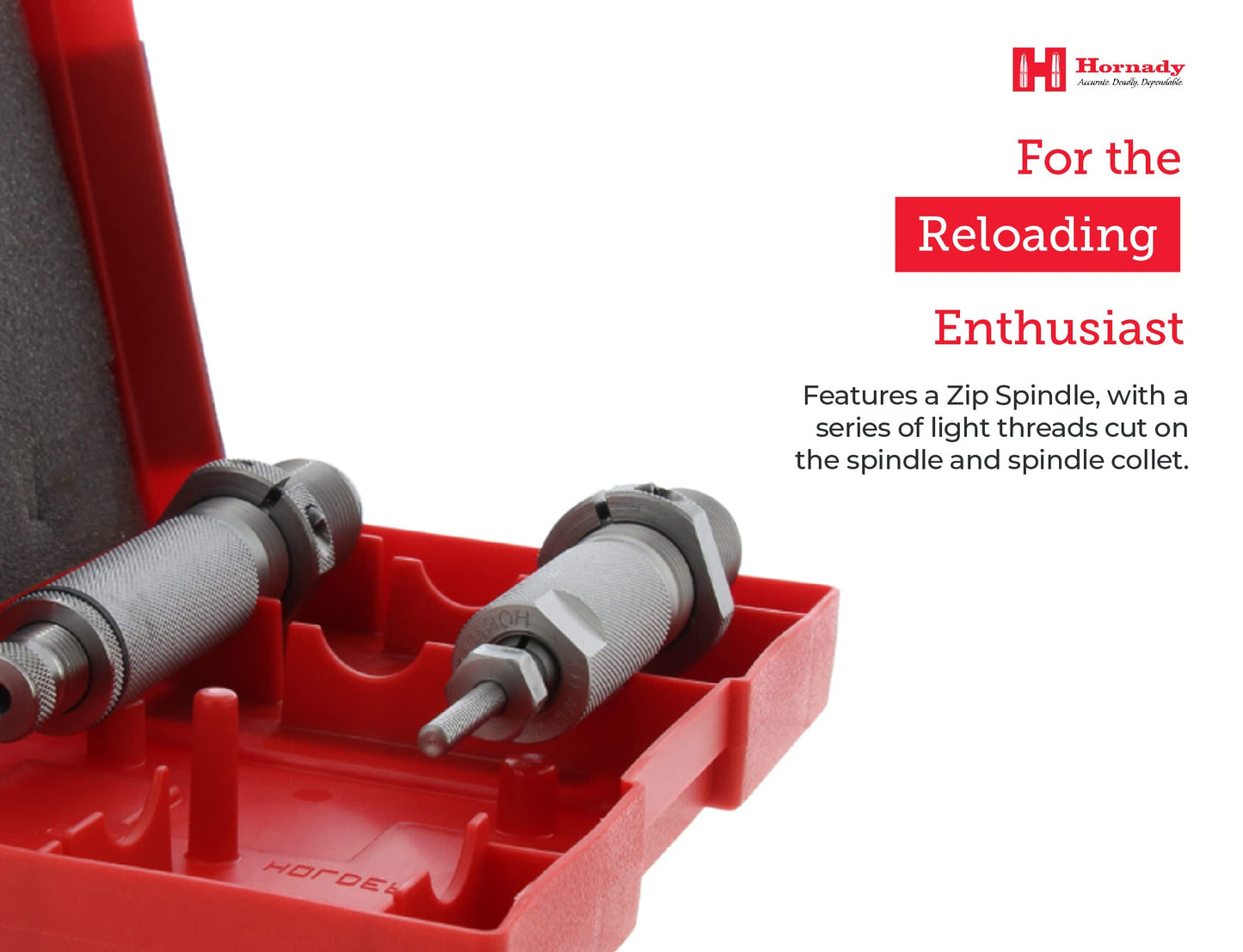 Hornady Custom Grade New Dimension 2-Die Set, 7MM PRC (.284) (546313)- Caliber Specific Reloading Equipment for Handloaders with Full Length Sizer Die, Seating Die, Sure-Loc Rings, & Storage Box